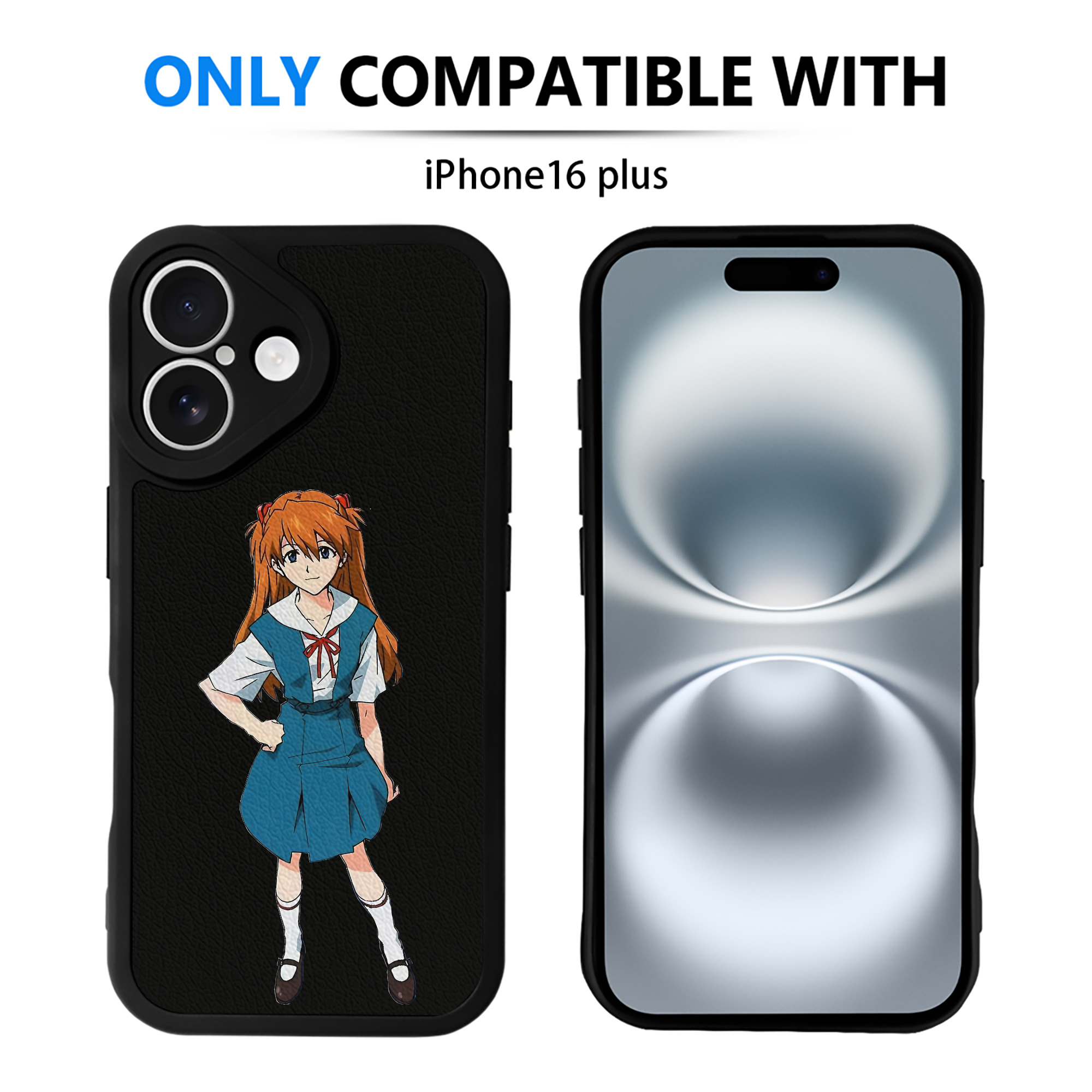 （画像用） EVA 新世紀エヴァンゲリオン 【iPhone 16シリーズ対応】シリコンスマホケース（レザー調） 材質：シリコン